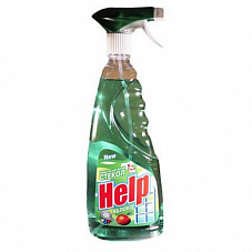 Средство для мытья стекол HELP (ХЕЛП) с курком Яблоко 750мл (1-0340) 