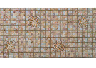 Панель ПВХ мозаика Медальон коричневый 0,4х957х480мм (33к) упаковка из 10шт