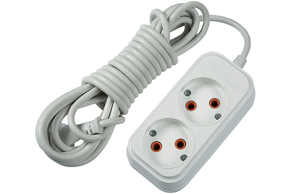 Удлинитель 3м 2гн. ProfiTec ST сет TURBO б/з 1*BL (ABS-пласт) (1010200003)