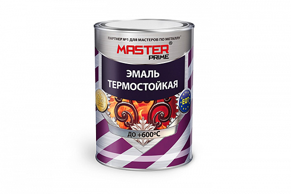 Эмаль термостойкая MASTER PRIME серебро (0,4кг) 