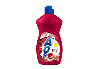 Жидкое средство для мытья посуды AOS (АОС) Масло розы, 450мл /20 (612)