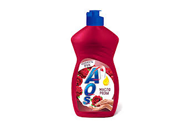 Жидкое средство для мытья посуды AOS (АОС) Масло розы, 450мл /20 (612)