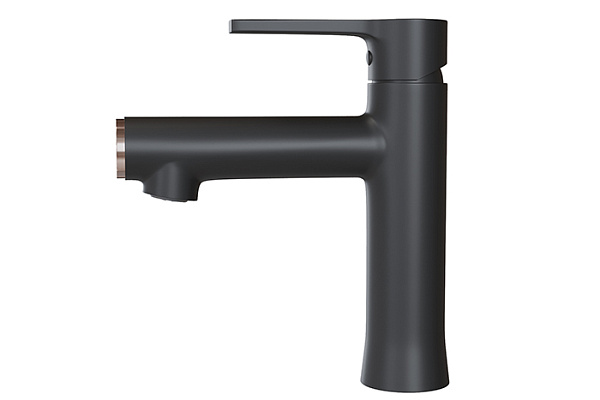 Смеситель для раковины 35k MIXLINE ML23-04 Round Black (Латунь,Высота излива10см,Картридж 35мм,ЧЕРН)