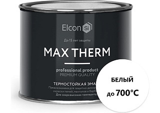 Эмаль термостойкая Elcon белая 700 градусов (0,4кг)