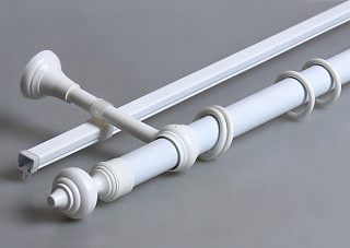 Карниз металлопластиковый (труба и U-шина) с пластиковой фурнитурой 2,40 (Белый) Казань