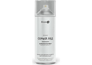 Эмаль для декора и мебели быстросохнущая Elcon серый лед, аэрозольная (520мл)