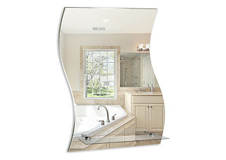 Зеркало Волна, с полкой (430х590мм)