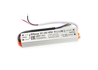 Трансформатор электронный FERON LB007 для светодиодной ленты 40W 24V IP67  48055