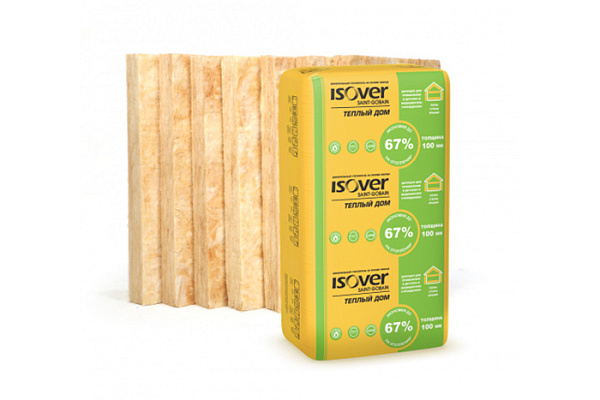 Утеплитель ИЗОВЕР Теплый Дом Плита- 50 минераловатный 1170х610х50мм, 9,992м2=0,50м3 (14плит) 68112