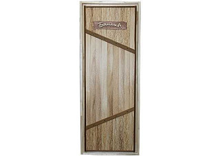 Дверь дизайнерская (коробка липа) Старая банька на иглах (1800х700х70)