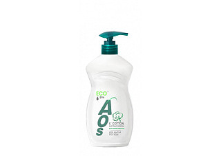 Жидкое средство для мытья посуды AOS (АОС) ECO Экстракт хлопка, дозатор  450мл (003)