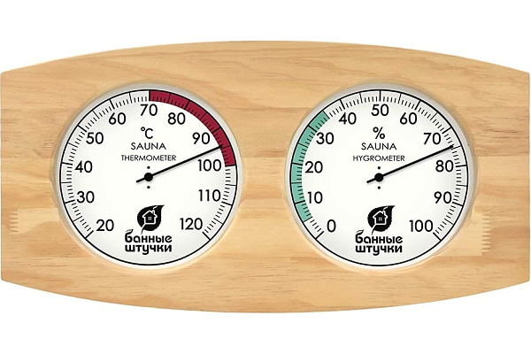 Термометр с гигрометром Банная станция, Большой 50х25,5х3см для бани и сауны "Банные штучки" (18059)