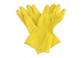 Перчатки латексные A.D.M. для деликатной уборки желтые S/240пар/12 DGL016L