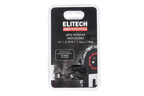 Цепь для бензопилы 16"/41см, 56хв. паз-1,3, шаг-3/8"LP, SC ELITECH HD 0809.023800