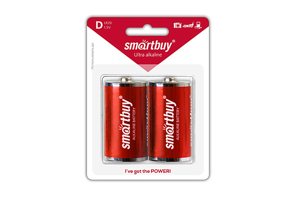 Элемент питания 20 SMARTBUY LR20/2B (2/12/96) (SBBA-D02B) (8532)