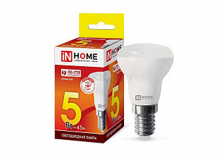 Лампа светодиодная IN HOME LED-R39-VC 5Вт 230В Е14 3000К 410Лм (838)