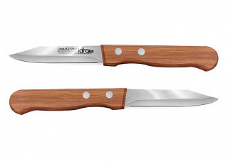 Нож для очистки LARA длина 8.9см.деревянная буковая ручка, (блистер) LR05-38