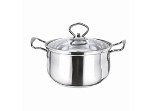 Кастрюля нержавеющая сталь SAKURA MODERN с крышкой, 22см, 4,2л (SA-P2022)