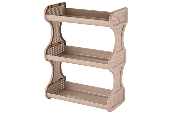 Полка навесная KEEPLEX Rattan трехсекционная 32,4х17х41,8см морской песок KL1682