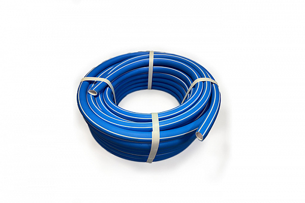 Шланг резиновый ТЭП COLOR армированный (Синий с белой полосой, внутр. белый слой) (18x24мм, L=20м)