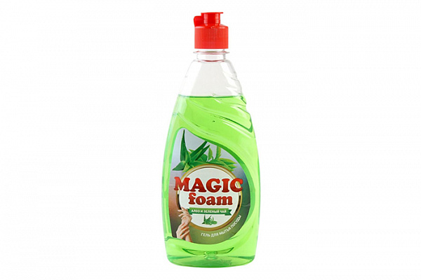 Жидкое средство для мытья посуды MAGIC FOAM Алоэ-Вера и зеленый чай 500мл (2-4905)