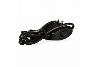 Шнур c выключателем и плоской вилкой SMARTBUY 1,7 метра черный ШВВП 2х0,75 (SBE-06-P05-b) (433)