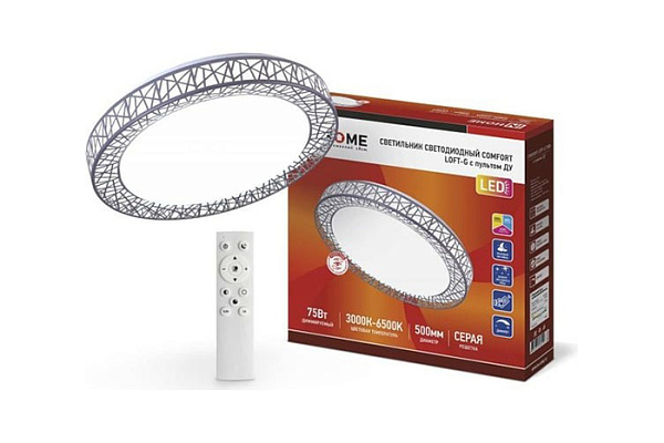 Светильник светодиодный IN HOME COMFORT LOFT-G 75Вт 230В 3000-6500K 6000Лм 500x105мм с пультом ДУ109