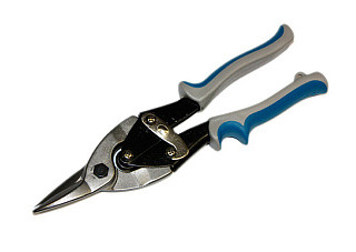 Ножницы по металлу левый рез, для тонкого металла, обрезиненные ручки, 250мм, (шт.) (19-6-403)