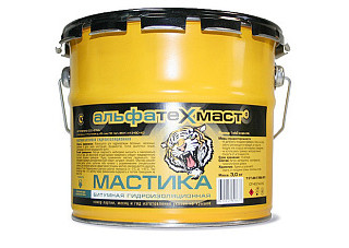 Мастика битумно-резиновая АльфаТехМаст, ведро (3,0кг)