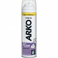 Пена для бритья ARKO (АРКО) Sensitive для чувствительной кожи, 200 мл /6
