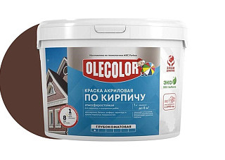 Краска акриловая атмосферостойкая по кирпичу коричневый (3 кг) Olecolor