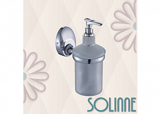 Дозатор для жидкого мыла Solinne 1619 стеклянный, хром, стекло-сатин (2516.131)