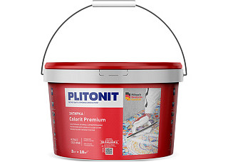 Затирка биоцидная PLITONIT COLORIT Premium (0,5-13 мм), светло-серый (2кг)