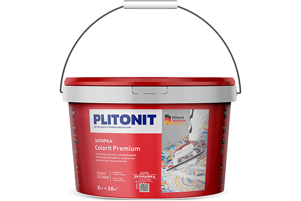 Затирка PLITONIT PREMIUM светло-серый (2кг) (шов 0,5-13 мм) биоцидная 