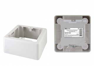 Коробка установочная TDM ОП 85х85х42 мм, 1-местная, подъемная, белая, IP20, (1401-0232)