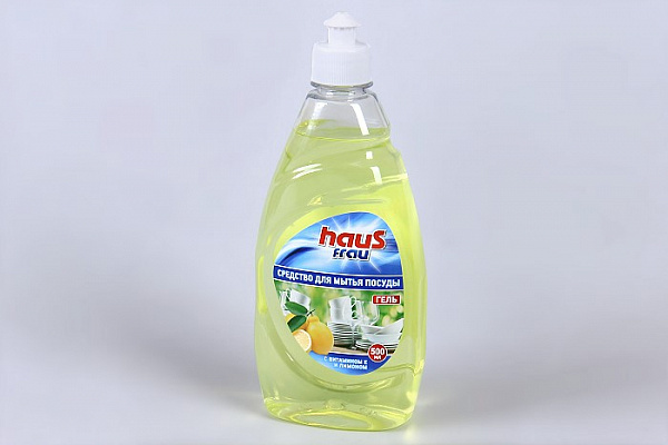 Жидкое средство для мытья посуды Haus Frau Лимон 500мл (881)