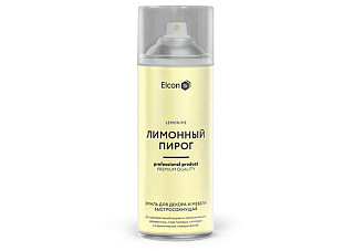 Эмаль для декора и мебели быстросохнущая Elcon лимонный пирог, аэрозольная (520мл)