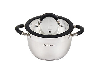 Кастрюля нержавеющая сталь Daniks Орландо GS-01435-18CА 2,7л (397622)