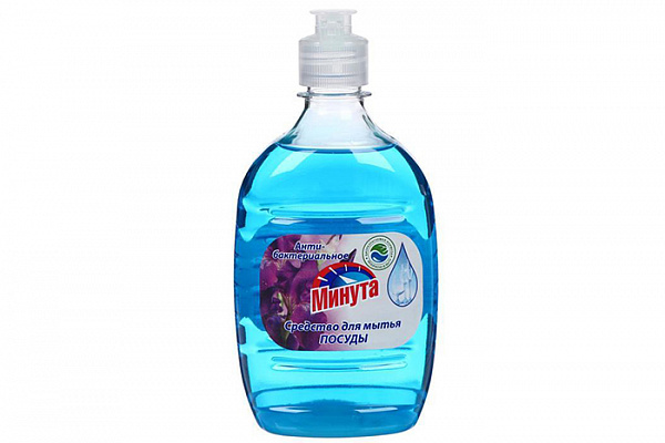 Жидкое средство для мытья посуды МИНУТА Антибактериальный 500мл (0170)