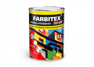 Эмаль ПФ 115 FARBITEX белый фас (0,8кг)