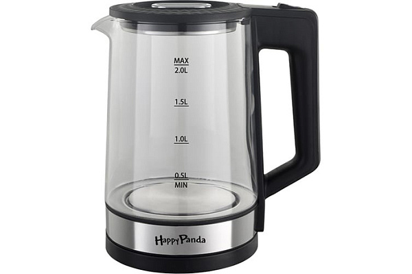 Чайник электрический HP-2700BK стекл. корпус, точечн.подсв. (2,0л) 