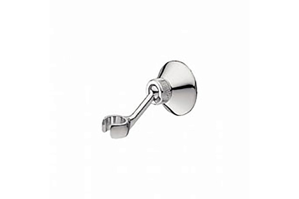 Держатель душевой лейки L33 металлический, хромированный, удлиненный, шарнирный