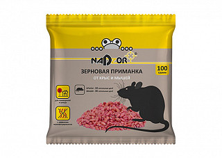 Зерновая приманка от мышей и крыс NADZOR, 100г. арт.367