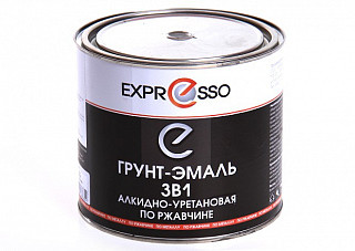 Грунт-эмаль алкидно-уретан 3 в 1 ЛАКОВАР EXPRESSO черная RAL 9005 (1,9кг)