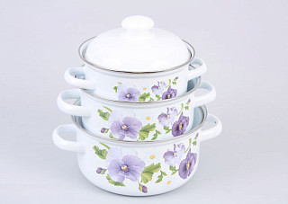 Набор эмал.посуды С-124/4АП2 АНЮТИНЫ ГЛАЗКИ 1,5/2/3л г.Лысьва