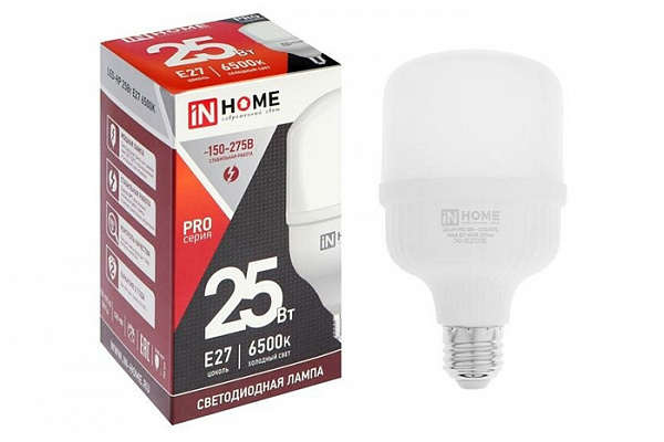Лампа светодиодная IN HOME LED-HP-PRO 25Вт 230В E27 6500К 2250Лм (064)