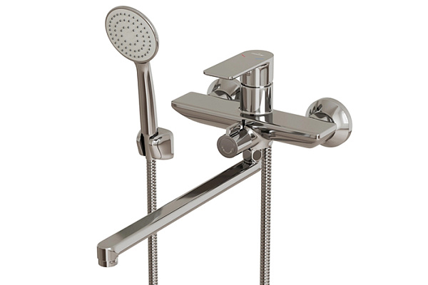 Смеситель для ванны и раковины 35k MIXLINE ML26-02  Life (Латунь,Длина излива 27см,Картридж 35мм)