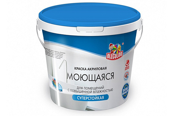 Краска ВД OLECOLOR моющаяся база А (1,0кг)