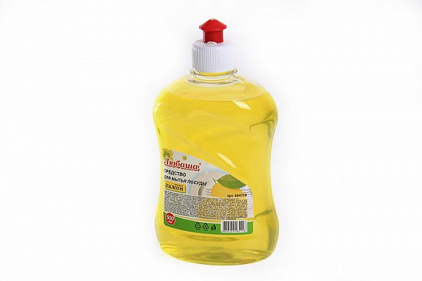 Жидкое средство для мытья посуды ЛЮБАША Лимон, пуш-пул 500мл (604778)