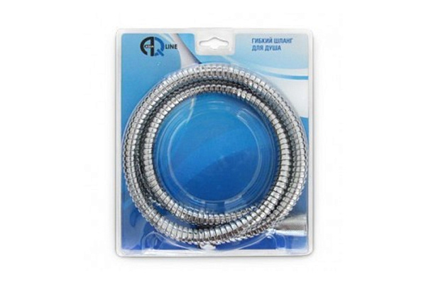 Шланг для душа ПВХ конус AQUALINE имп (1/2") + имп (1/2") длина 1,75 м в блистере (05096) (50/1) 